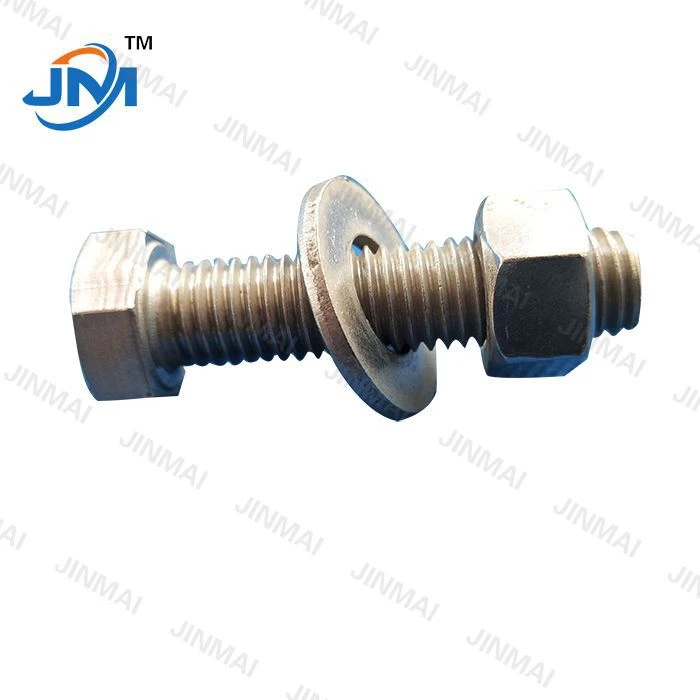 Hot plonje galvanize boulon ak nwa