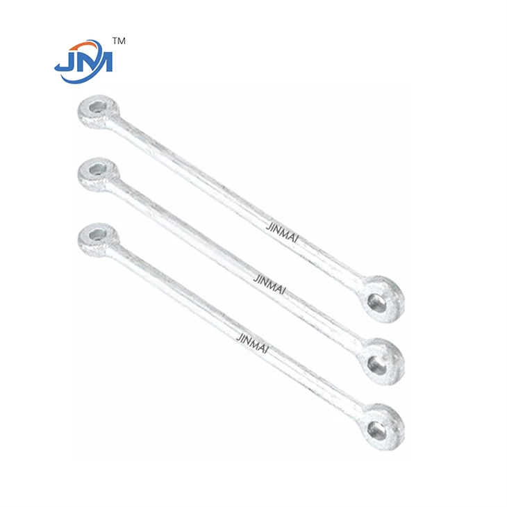 Hot plonje galvanize rale baton ak Thimble Clevis