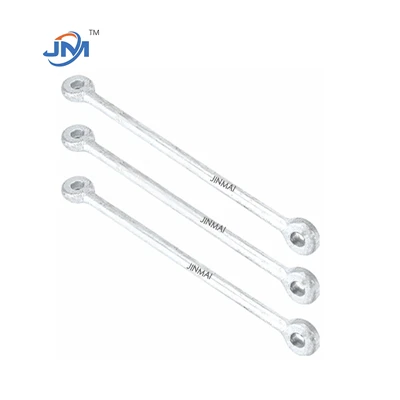 Hot plonje galvanize rale baton ak Thimble Clevis