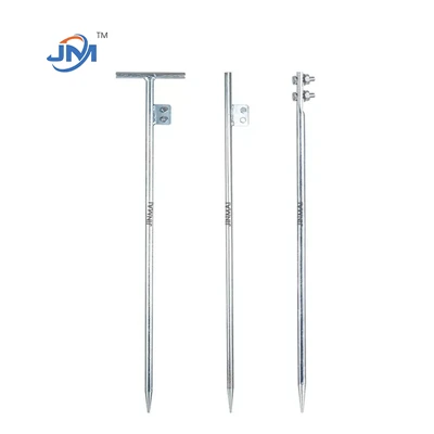 Galvanize Steel Grounding Rods Pou Materyèl Liy pouvwa